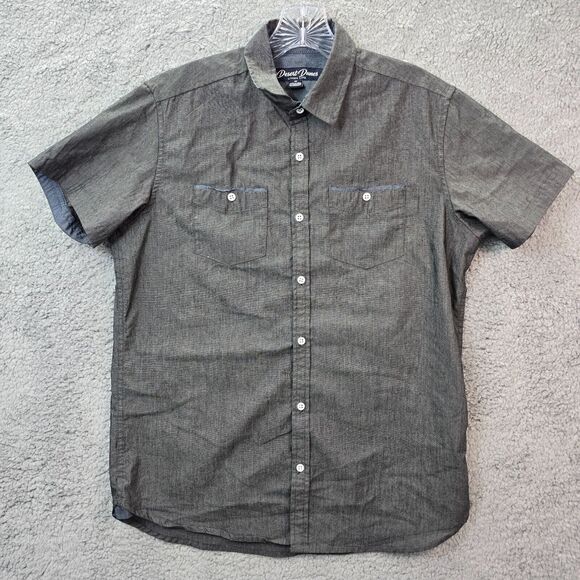 Desert Dunes Men's Gray Button Up Short Sleeve Shirt Size M - Picture 1 of 11